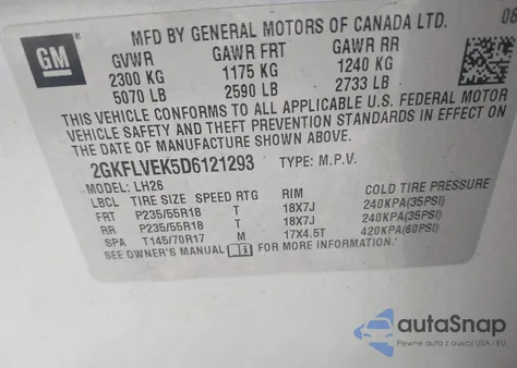 2013 GMC Terrain Slt-1 из США, поврежденный, VIN 2GKFLVEK5D6121293